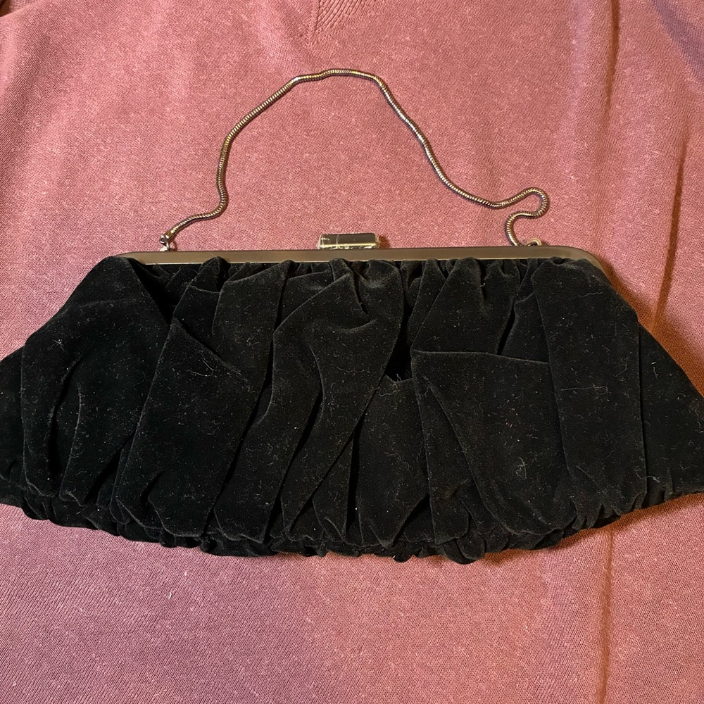 Black Velvet Clutch Prom Formal Wedding Guest